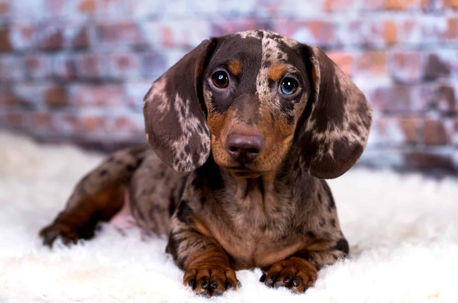 dachshund moteado marrón