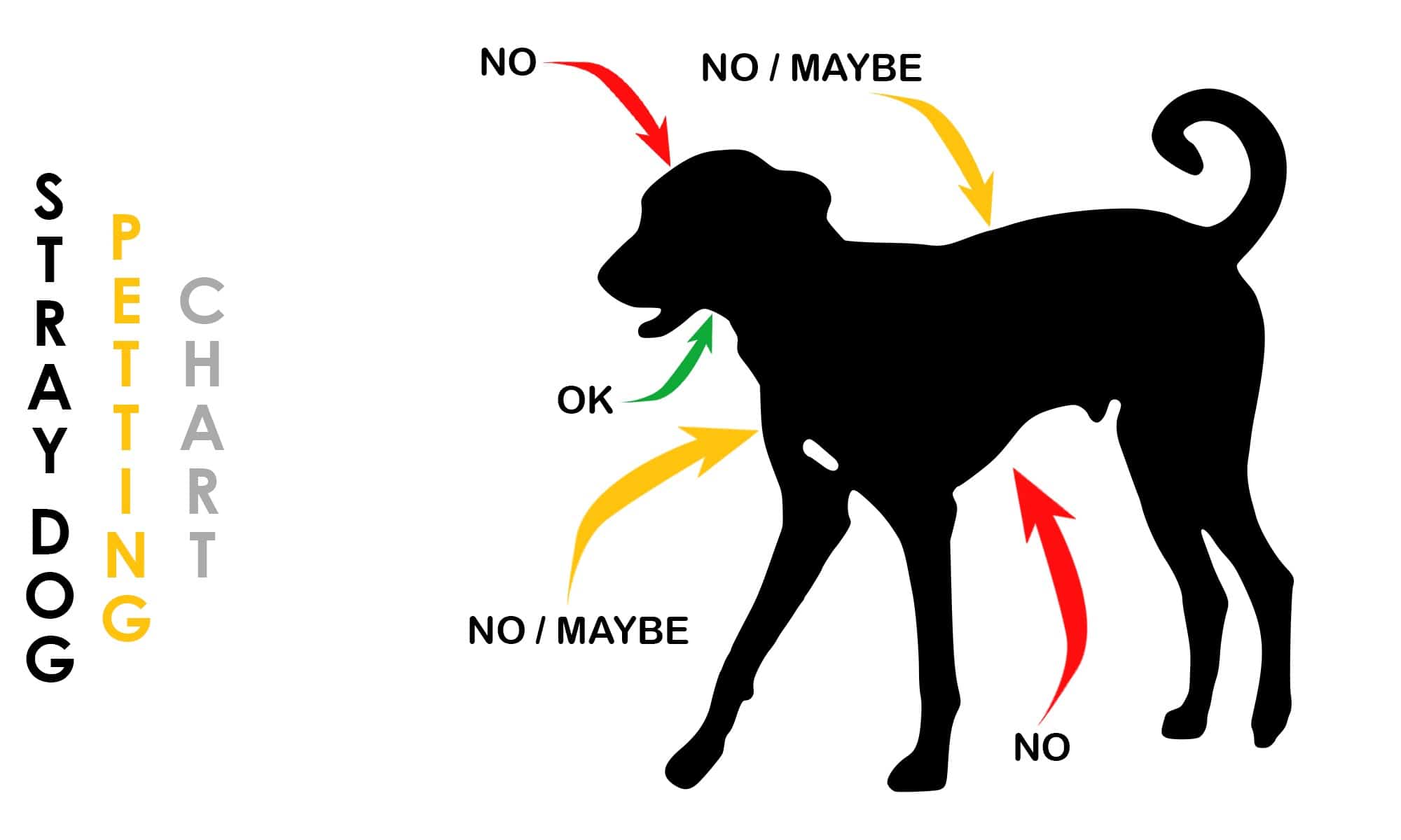 gráfico de caricias para un perro callejero